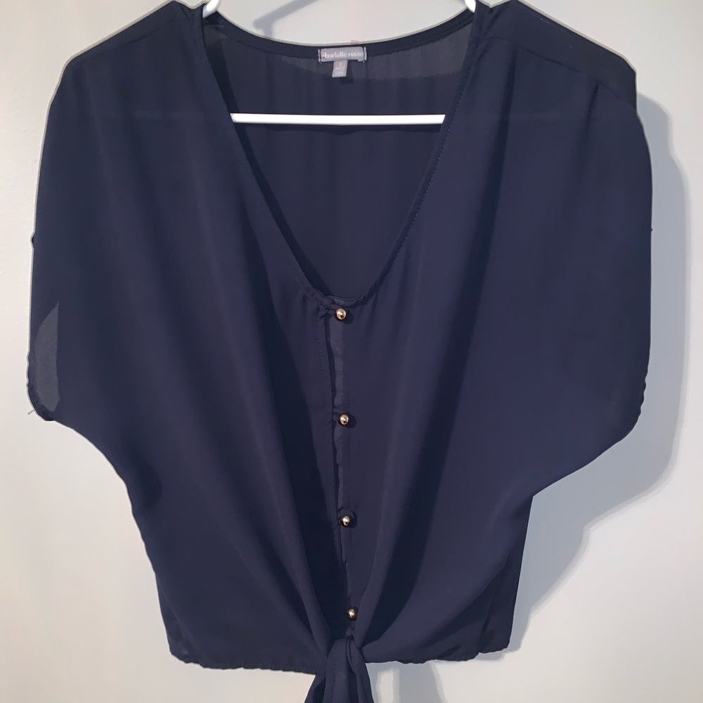 Charlotte Russe Navy Blouse